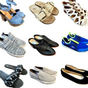 Bulk Women’s Flats Sandals Shoe Lot Of 9 Name Brand Wholesale Reseller Great ROI